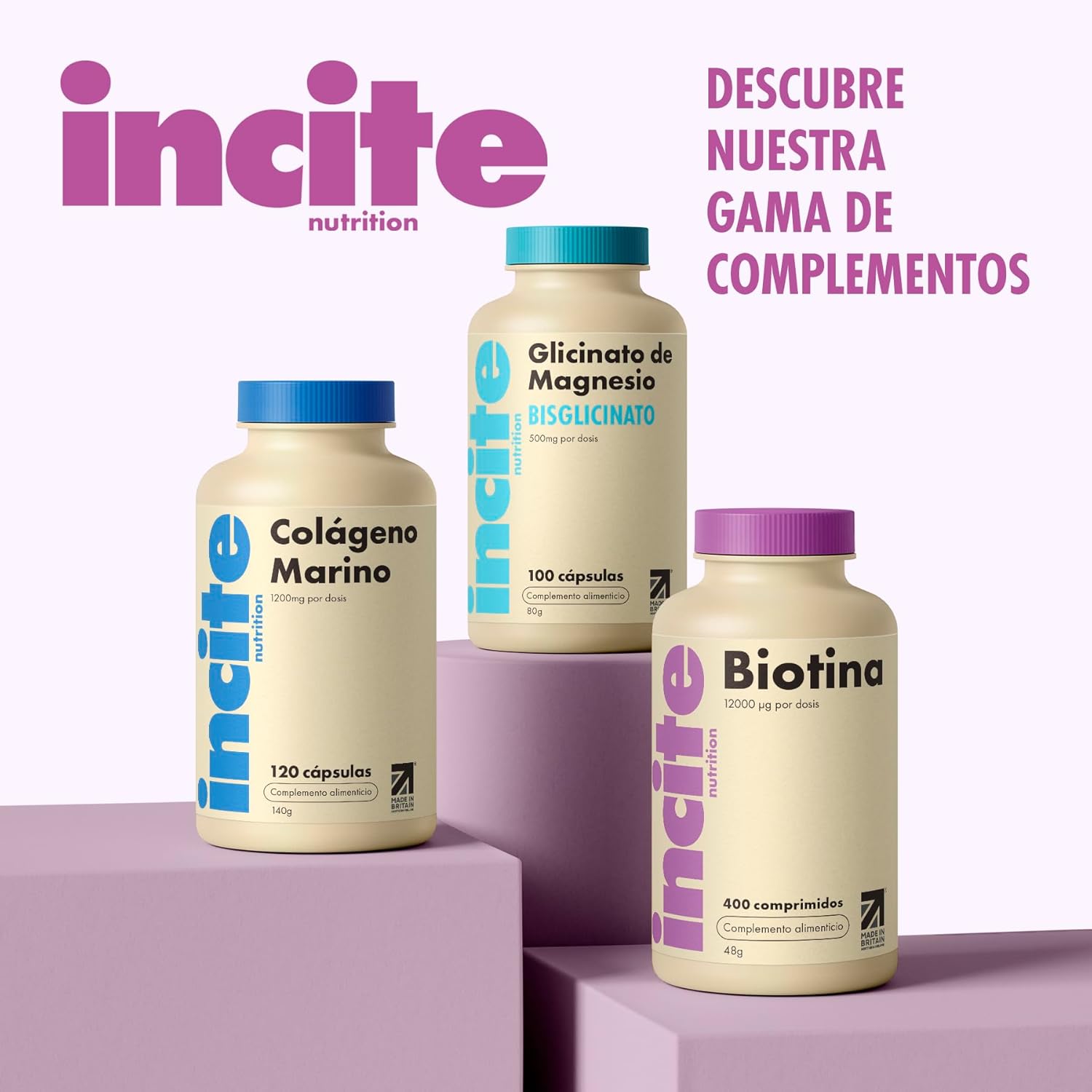 Thumbnail 7 de Incite Nutrition Biotina para cabello 🌿 12,000mcg, 400 cápsulas