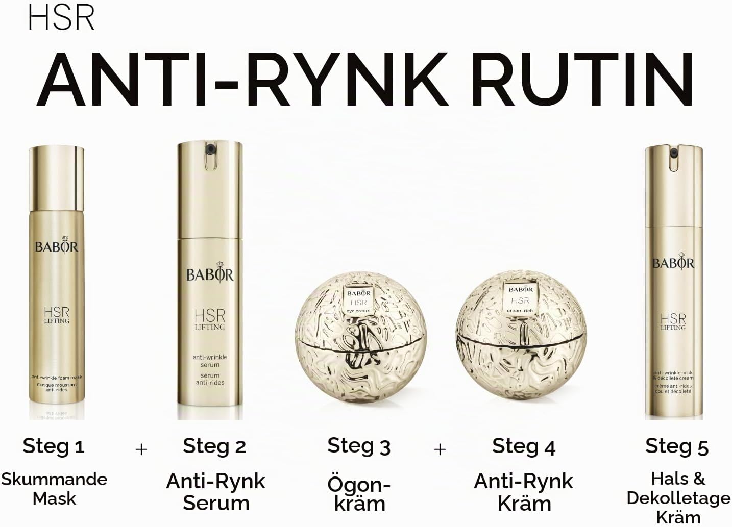 Detalle de BABOR HSR rynkkräm för hals och dekolletage med sheasmör och panthenol