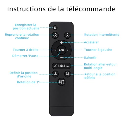 Thumbnail 6 de Mcbazel Plateau Tournant Électrique 42 cm — Rotation 360° et Télécommande pour Bijoux, Montres et Produits