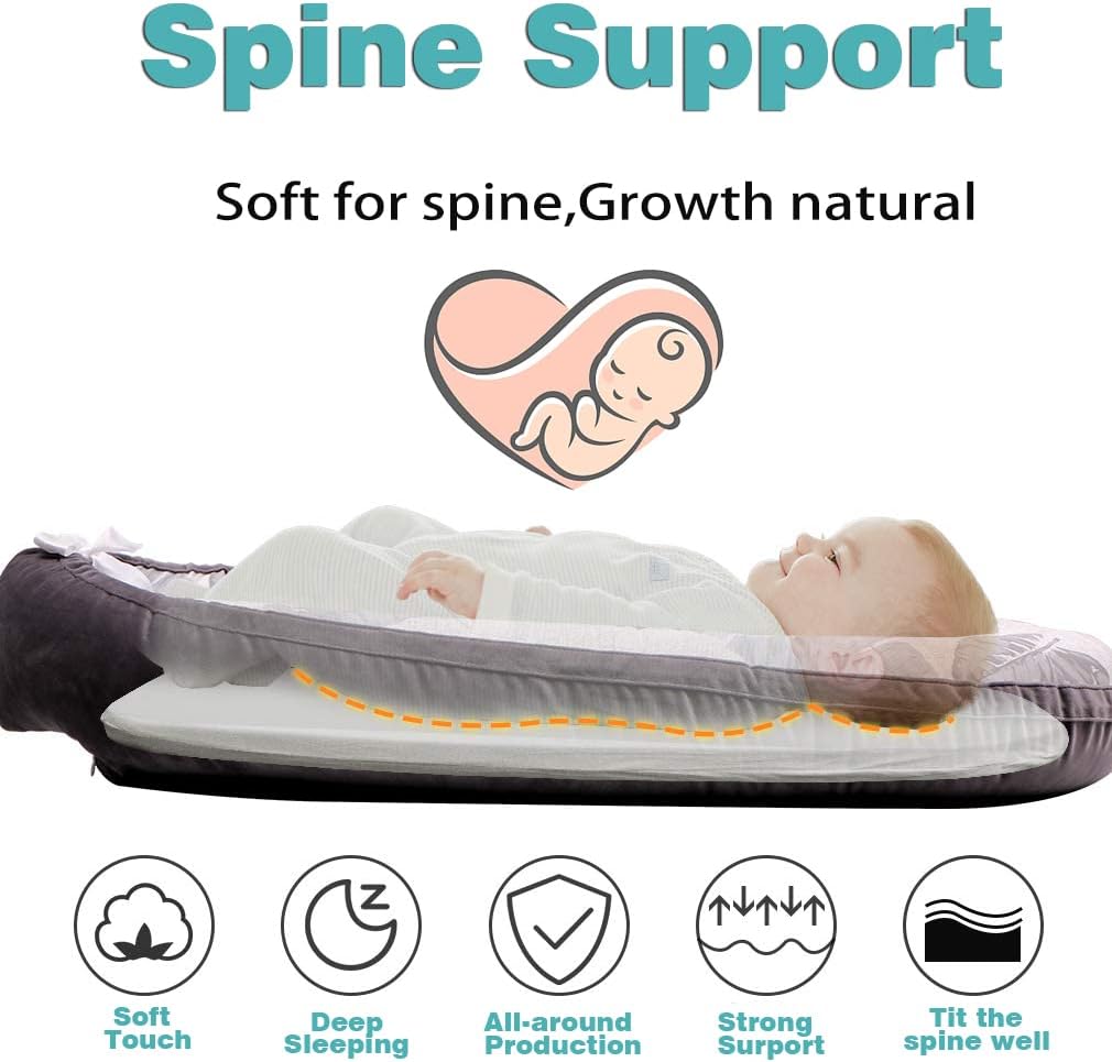 Thumbnail 5 de EAQ Baby Lounger and Nest for Co-Sleeping: 100% Cotton, Lightweight and Portable