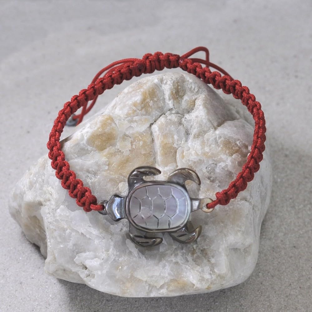 Thumbnail 3 de LES POULETTES BIJOUX Bracciale tartaruga in madreperla grigia con maglie intrecciate