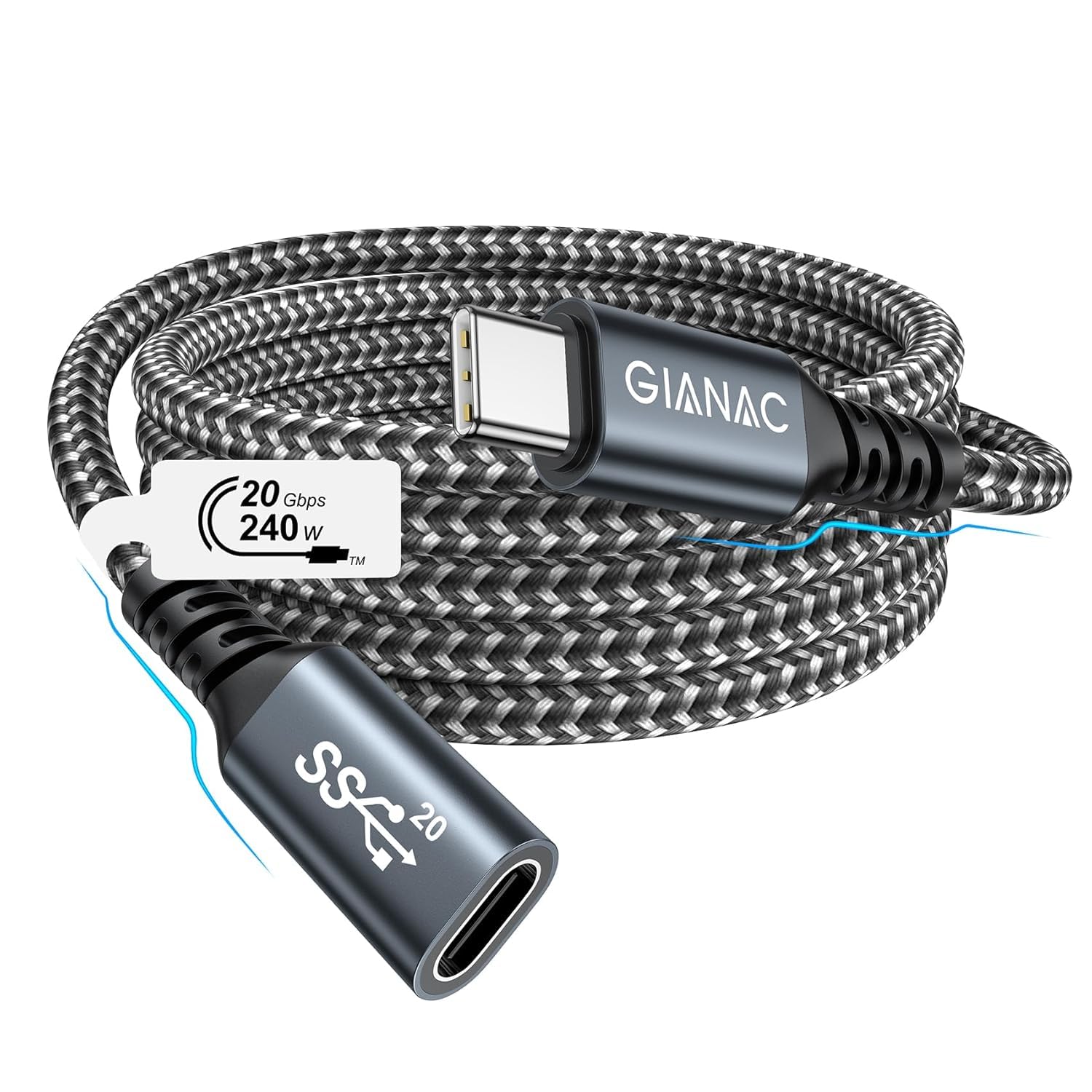 Detalle de USB C Verlängerung Kabel 2M 240W