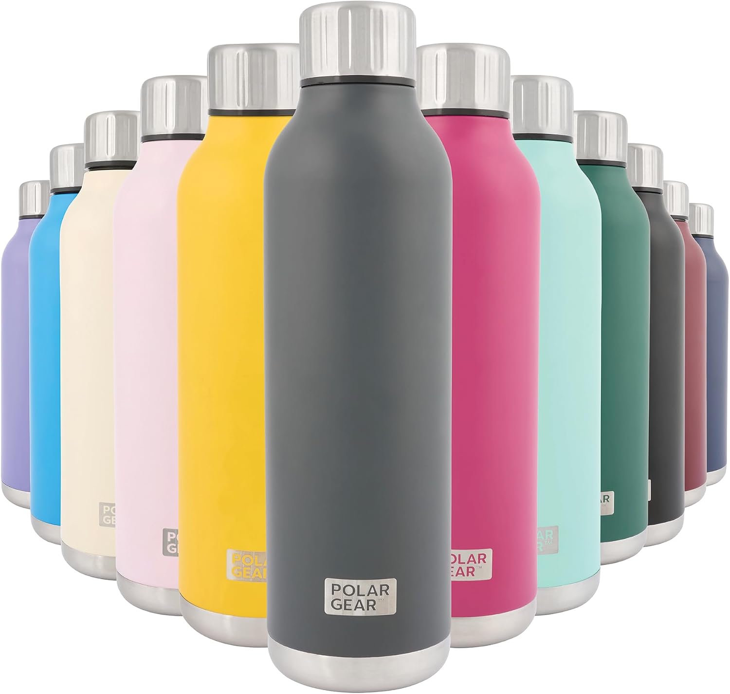 Detalle de Polar Gear Stainless Steel Water Bottle 500ml – Graphite