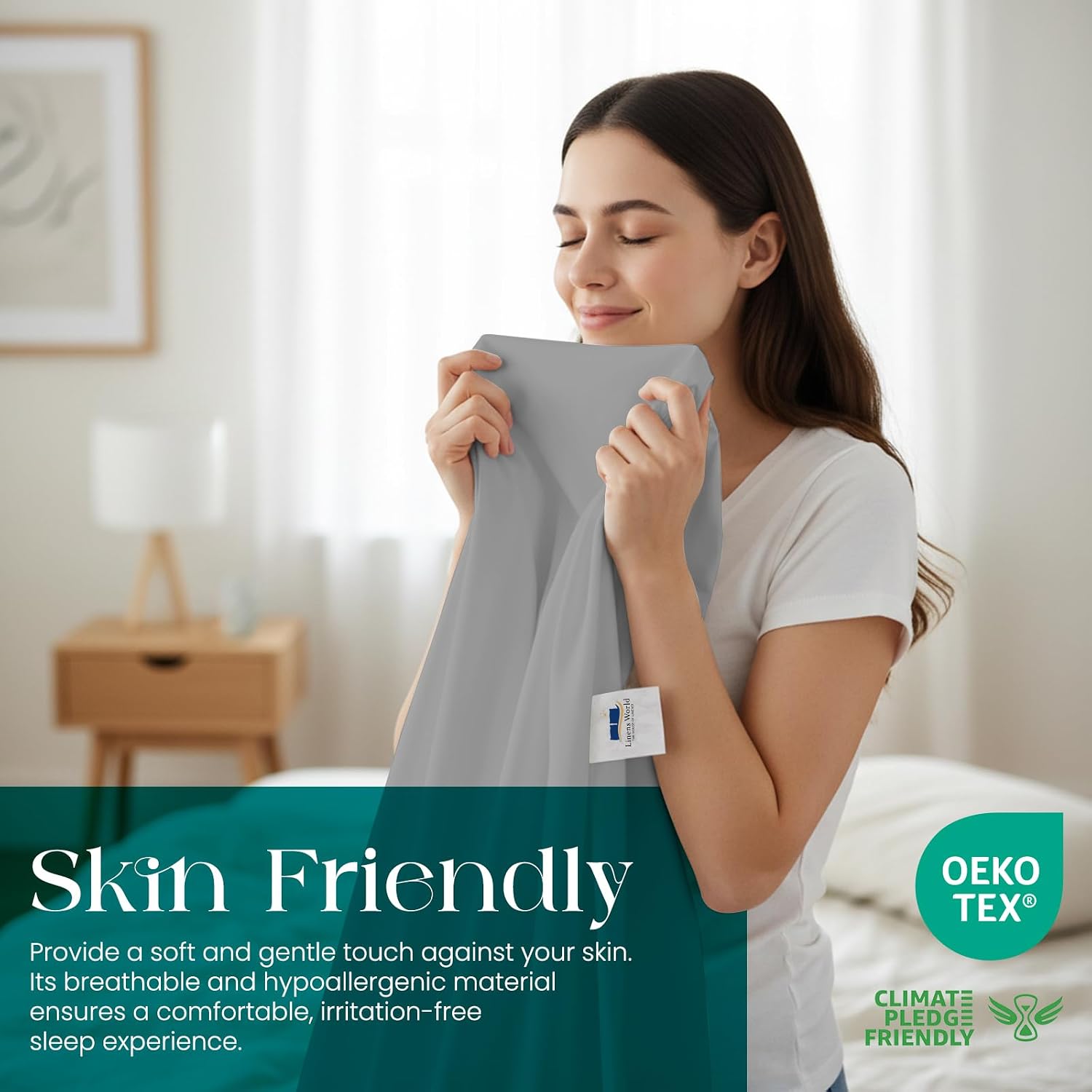 Thumbnail 4 de Linens World Egyptian Cotton Fitted Sheet 200 TC