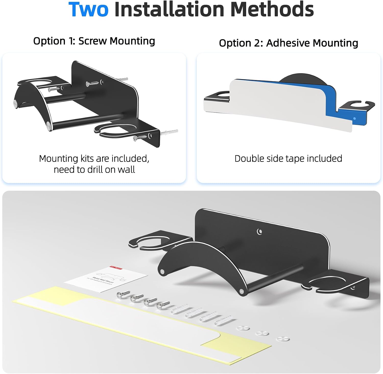 Thumbnail 5 de Bricok VR Headset Wall Mount Storage Stand Hook Compatible with Meta Quest 3/Quest Pro/Quest 2/Meta Quest 3S,Metal VR Headset Hook Storage Rack Holder(Aluminum Alloy-Black)
Bricok VR Headset Wall Mount Storage Stand Hoo…