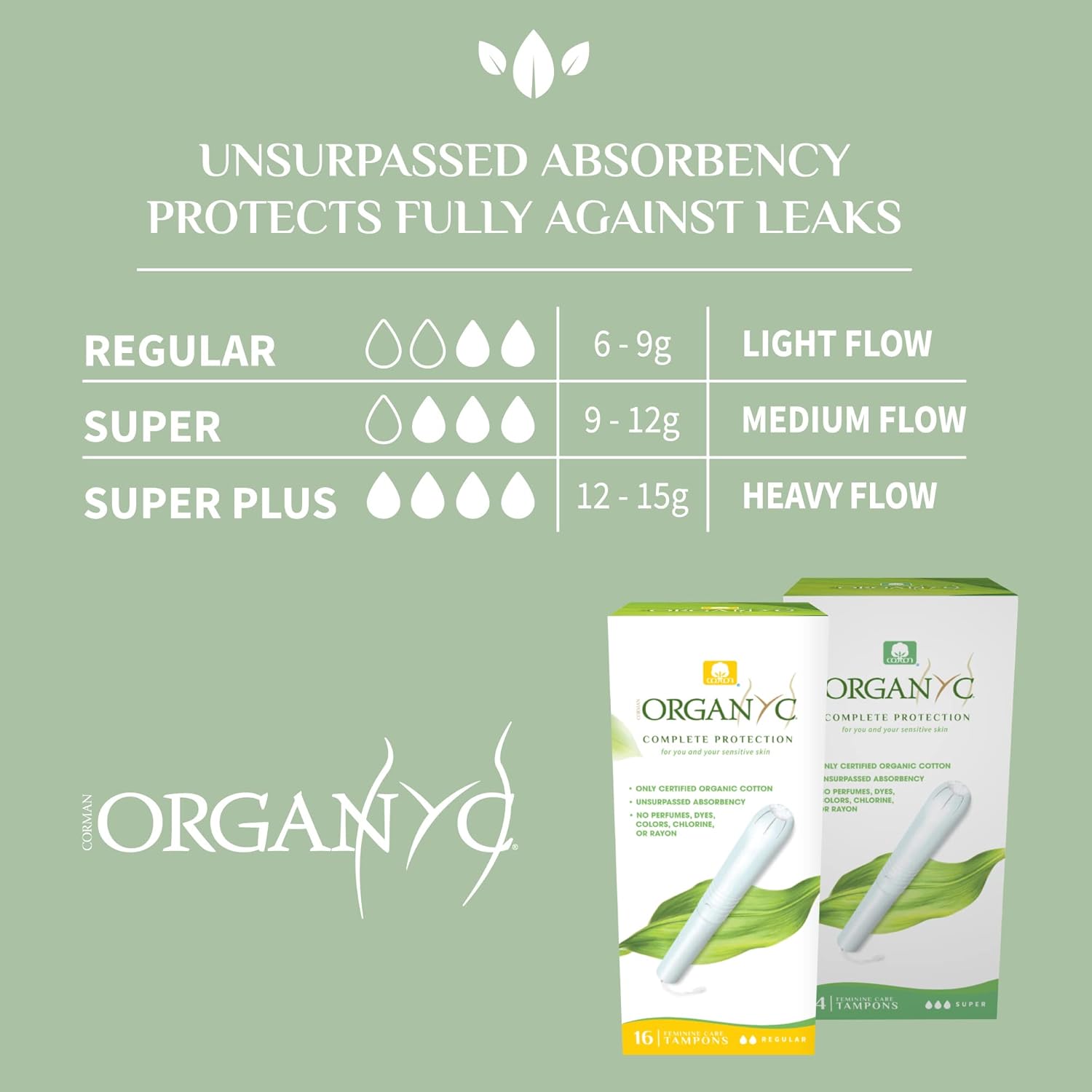 Thumbnail 1 de Organyc – Tampons 100% coton bio certifié SUPER (1 boîte de 16 tampons)