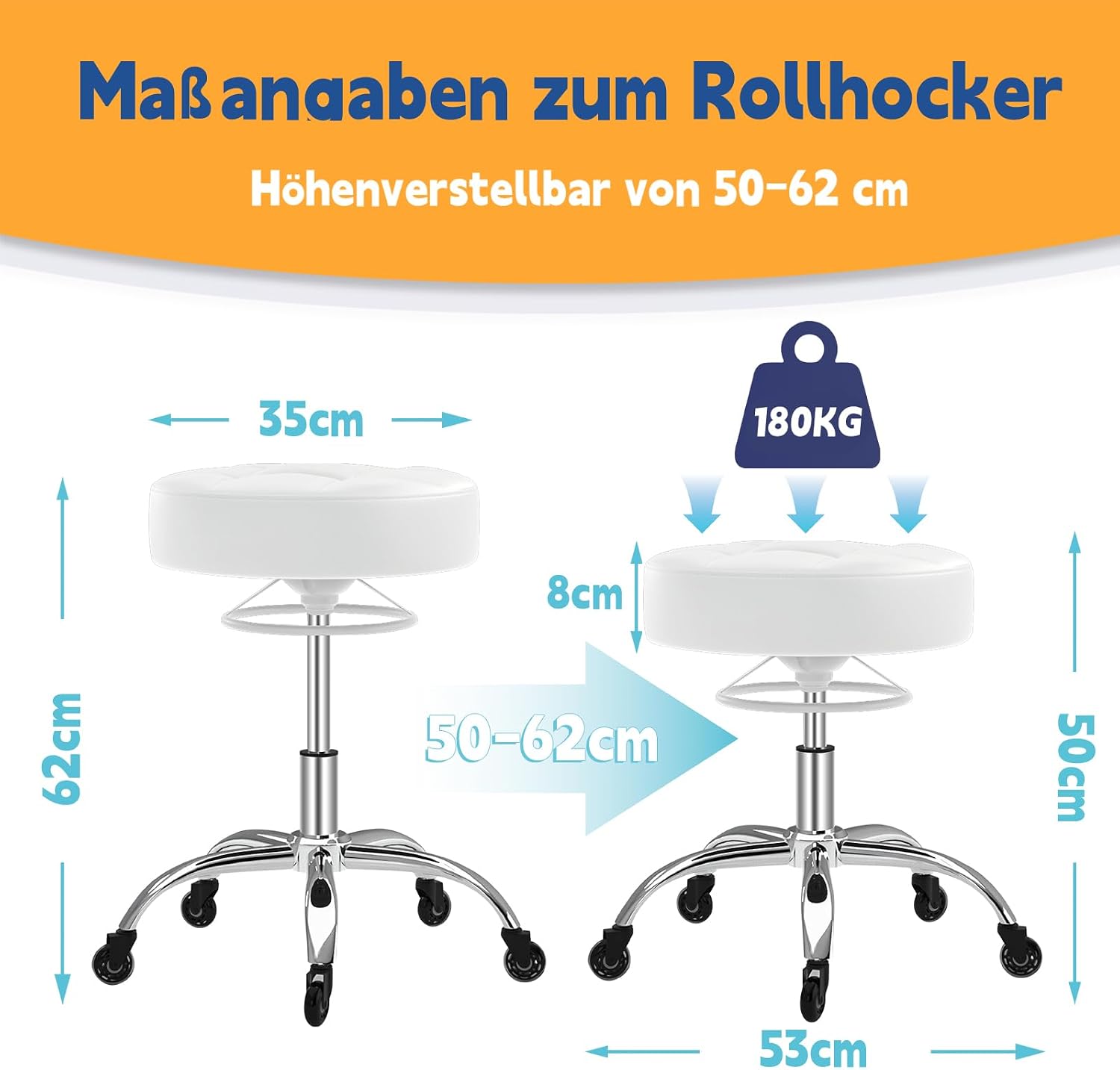Thumbnail 1 de OUTMASTER Rollhocker höhenverstellbar bis 180 kg