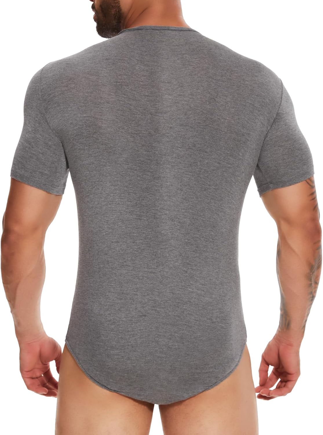Detalle 2 de SLIMBELLE ABDL-bodyromper voor heren als pyjama, eendelig en met korte mouwen