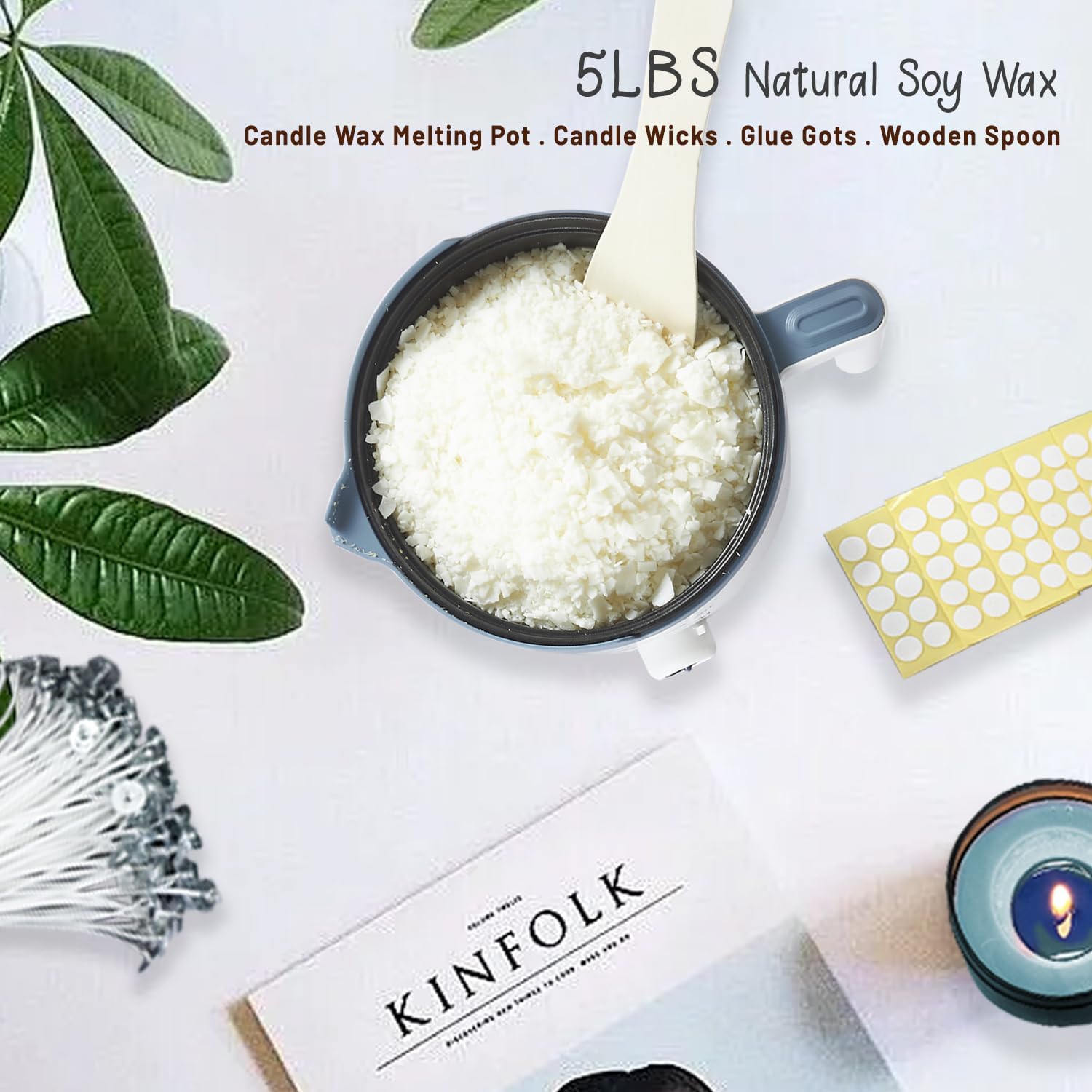 Thumbnail 4 de Ksedcon Candle Making Kit with Wax Melter and 5lbs Soy Wax