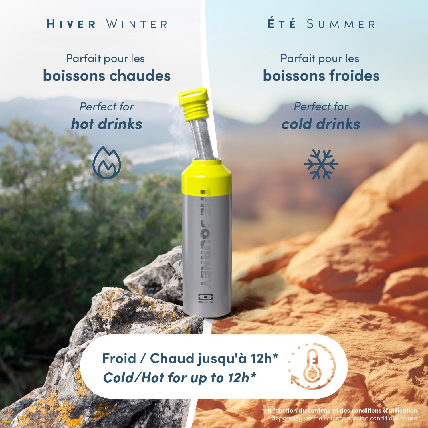 Thumbnail 2 de monbento MB Steel The Journey: borraccia termica in acciaio inox 500 ml con infusore integrato