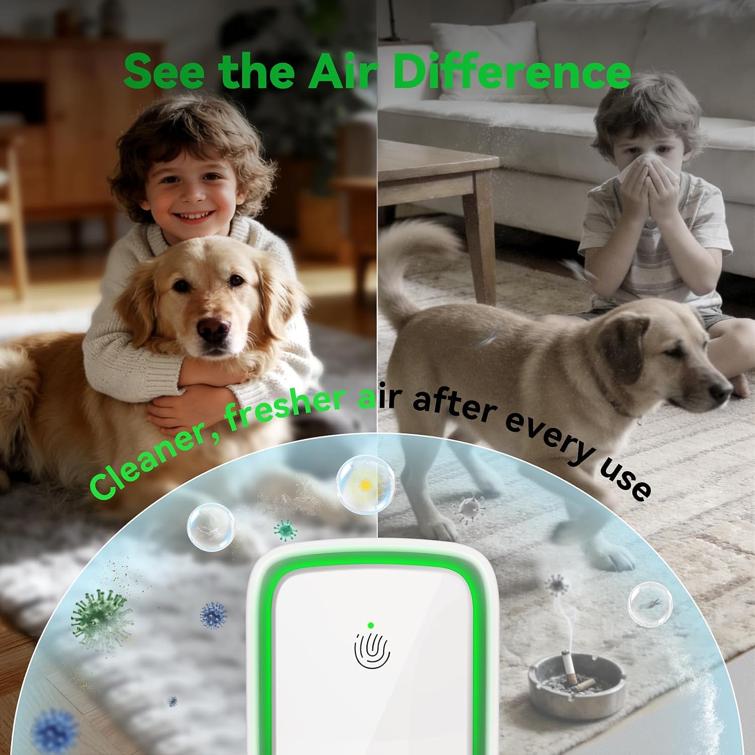 Thumbnail 6 de Paztkoo 116 Plug-In Negative Ion Air Purifiers, 6-Pack with 3 Modes