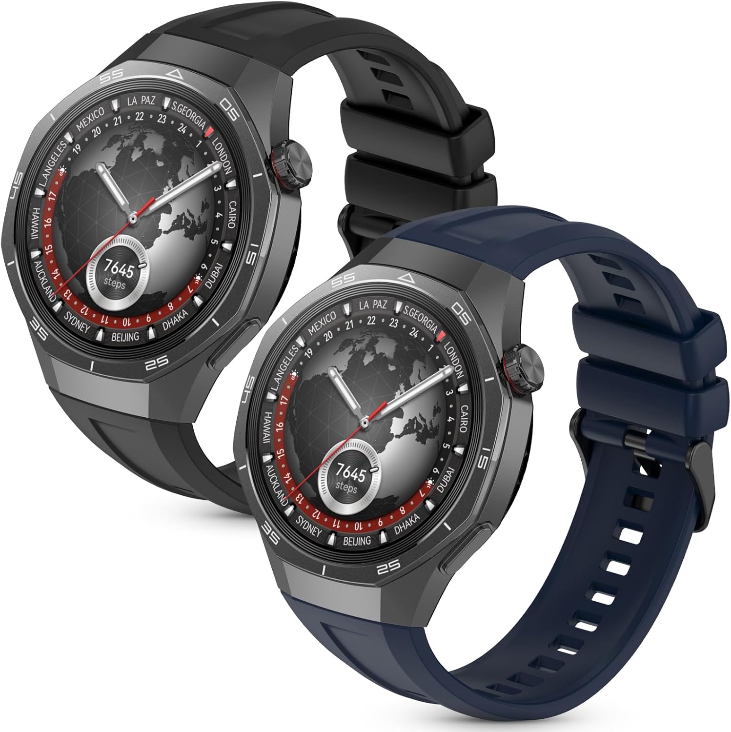 Detalle de MIJOBS 2 Piece Silicone Straps for Huawei Watch GT Series (46 mm) – 22 mm Quick-Release Replacement Band