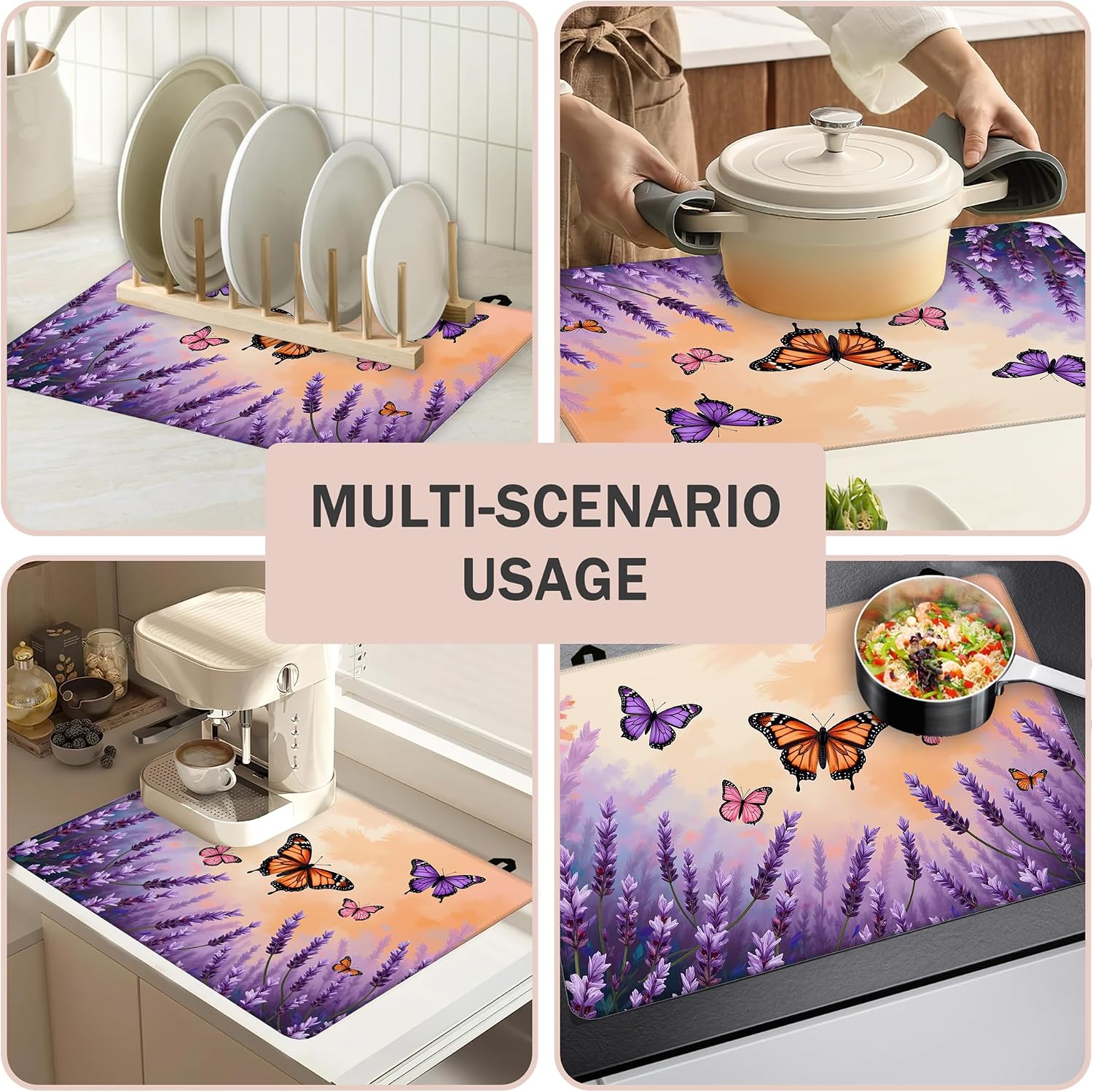 Thumbnail 6 de MTEXYMG MTEXYMG-stove top cover-01 28 x 20-Inch Butterfly Stove Cover