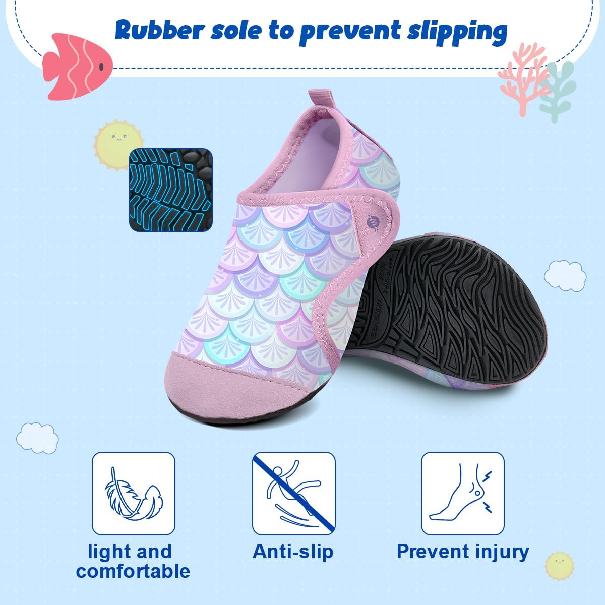 Thumbnail 3 de WateLves Kinder Badeschuhe – Wasserschuhe für Strand, Schwimmbad und Wasserspaß