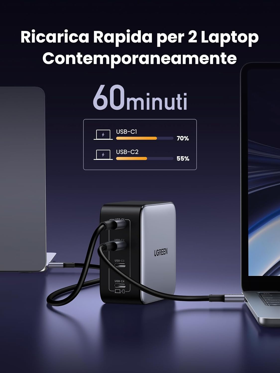 Thumbnail 3 de UGREEN Nexode Caricatore 100W 4 Porte USB-C