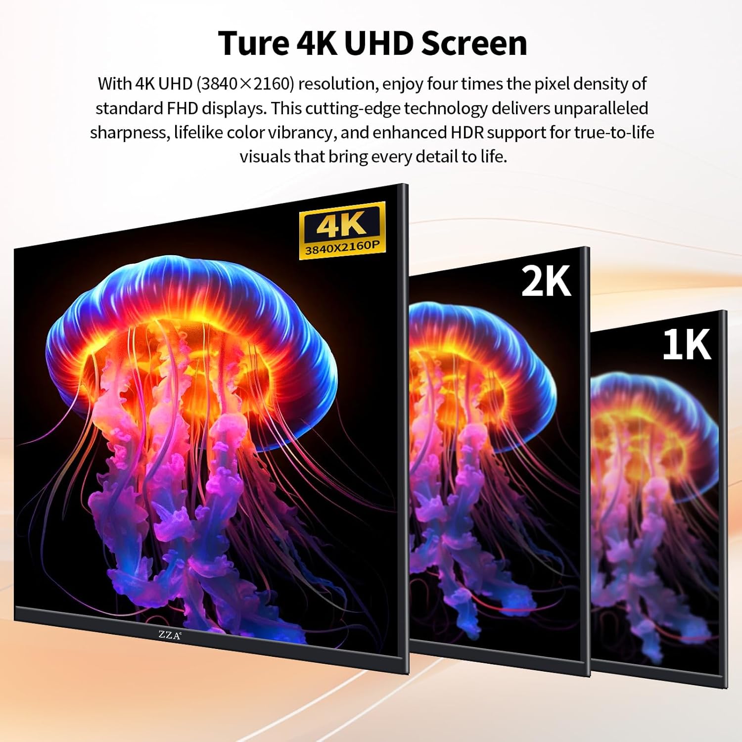 Thumbnail 5 de ZZA 32 Inch 4K UHD Monitor (4K 3840 x 2160) with 60Hz, 100% sRGB, Eye Care, HDMI & DisplayPort