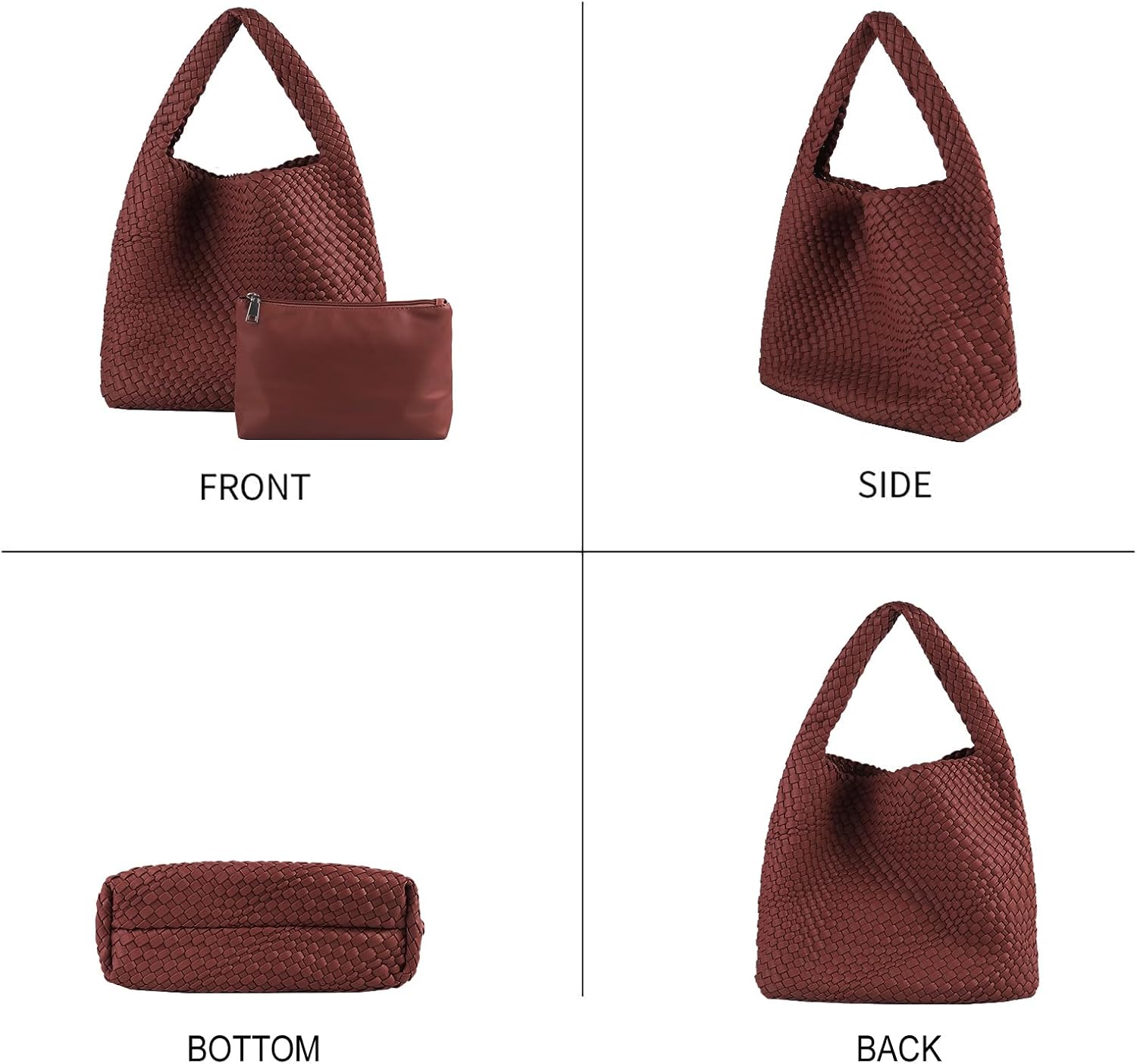 Detalle de Woven Tote Bag in Vegan Leather