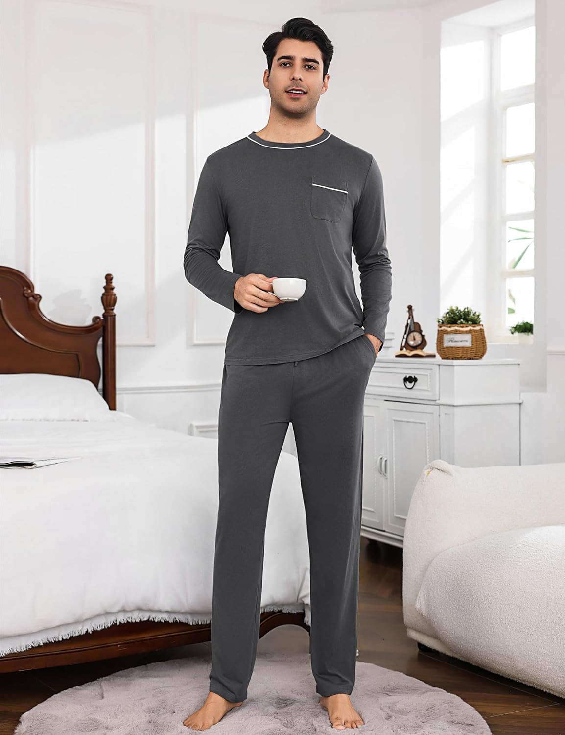 Detalle 2 de Litherday Pijama Hombre Algodón 95%