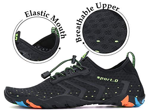 Thumbnail 3 de SAGUARO Water Shoes | Breathable, Quick-Drain Beach Shoes for Men and Women – Black, EU 38 / UK 5