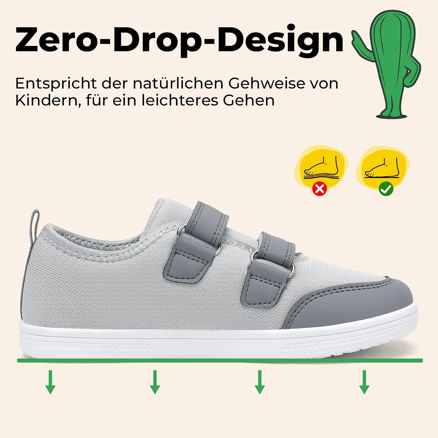Detalle de SAGUARO Barfußschuhe Kinder – Atmungsaktiv, rutschfest & Zero-Drop mit breiter Zehenbox (Gr. 25–35)