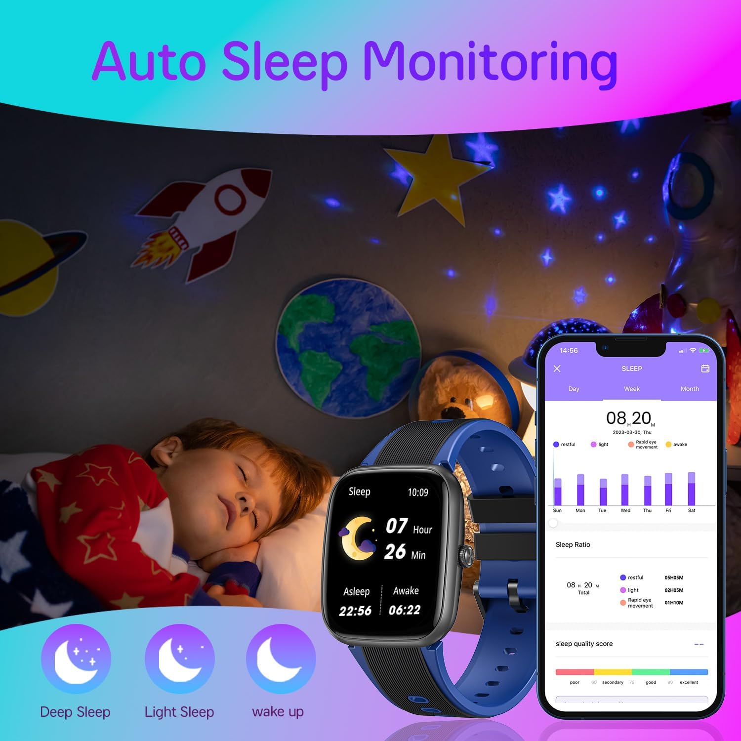 Detalle de Smartwatch Bambini 1.75 pollici con attività