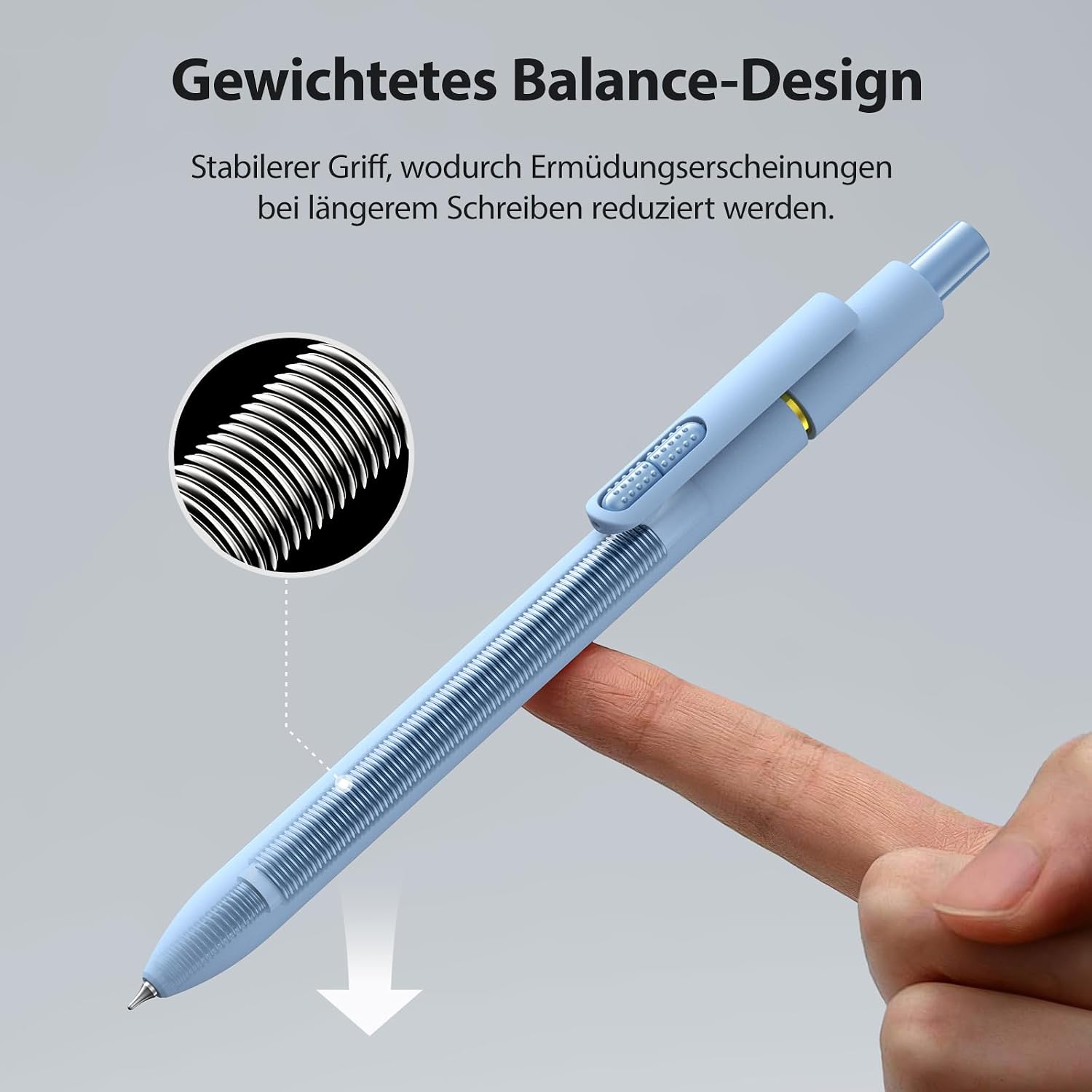 Detalle de JIMMIDDA 8er Gelstifte-Set (0,7 mm) mit schwarzer Tinte für Tagebuch, Notizen & Schule