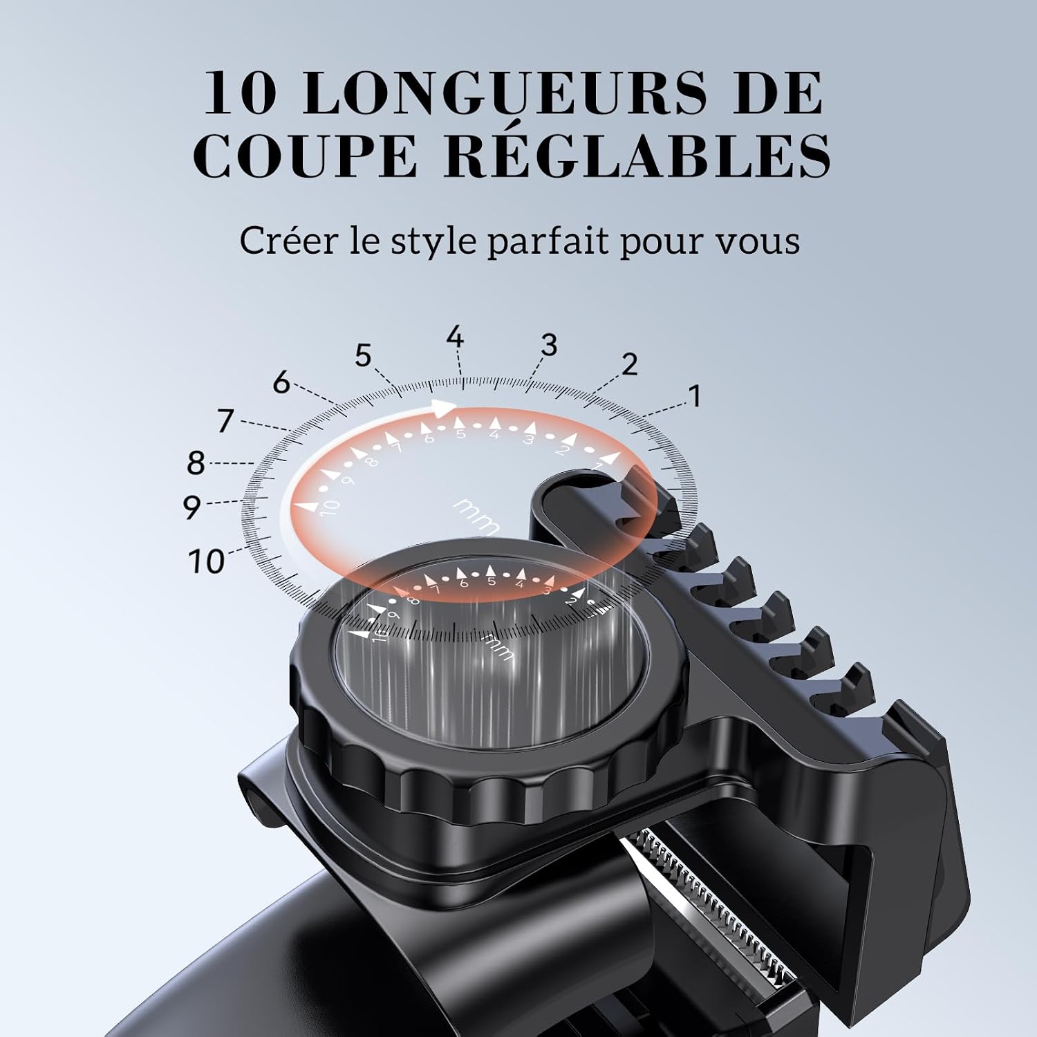 Detalle de MAXGROOM 2 en 1 Tondeuse Corps Homme Intime: rasoir électrique IPX6, lames double face et sabot 1–10 mm