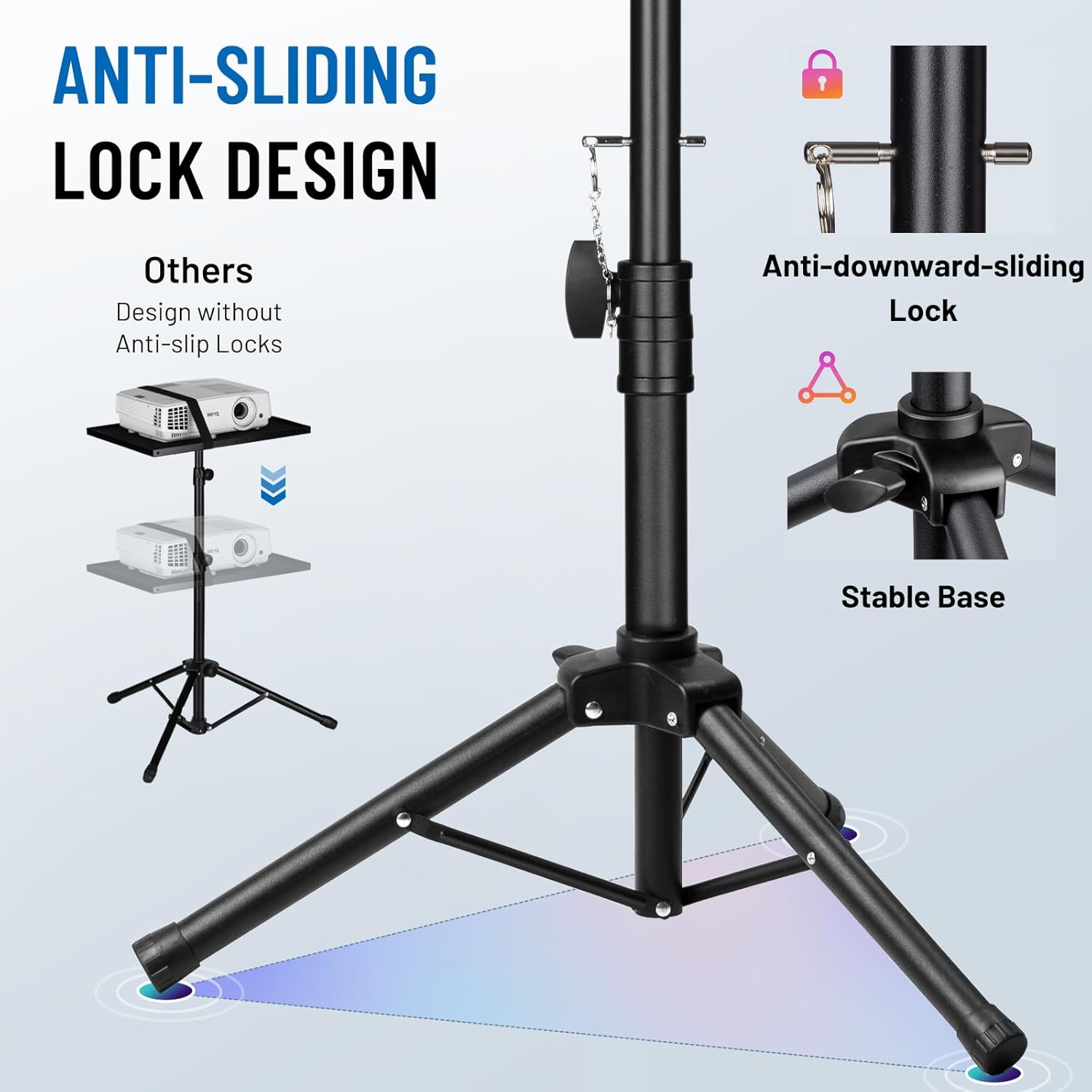 Detalle 2 de CAHAYA CY0331 Soporte proyector ajustable 66–130 cm