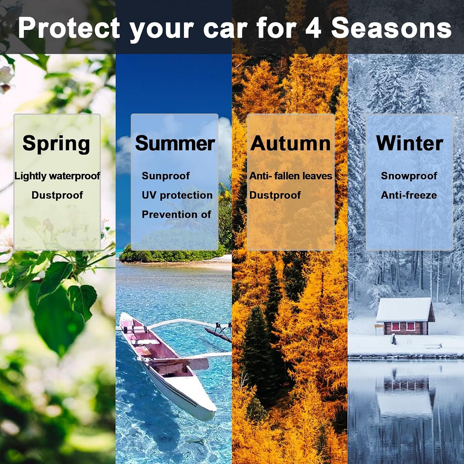 Detalle de totpuc Full Car Cover – dust-proof, scratchproof and UVproof universal car cover (450 x 190 x 150cm)