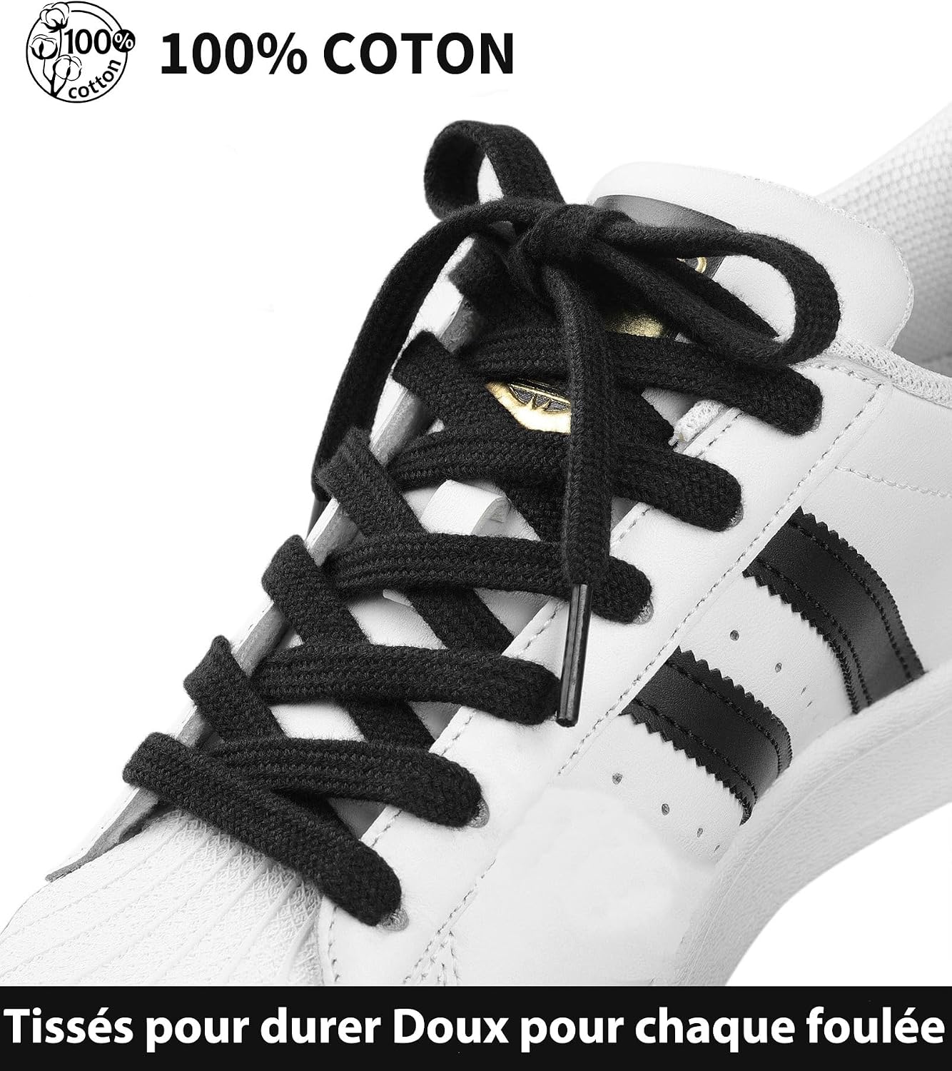 Detalle 2 de Stepace Lacets plats coton 8 mm