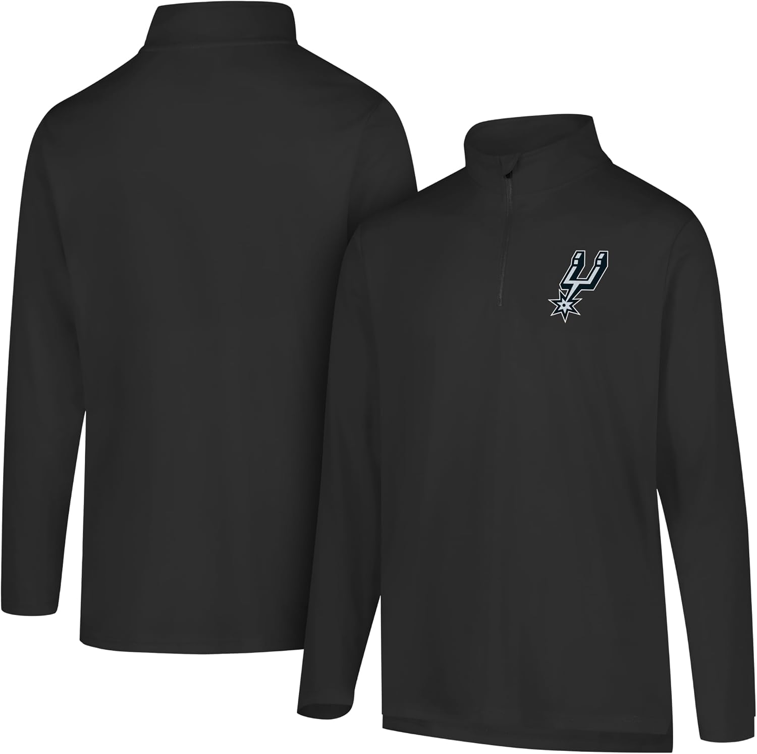 Detalle de Ultra Game Men’s NBA Official Quarter Zip Performance Long Sleeve Pullover T-Shirt