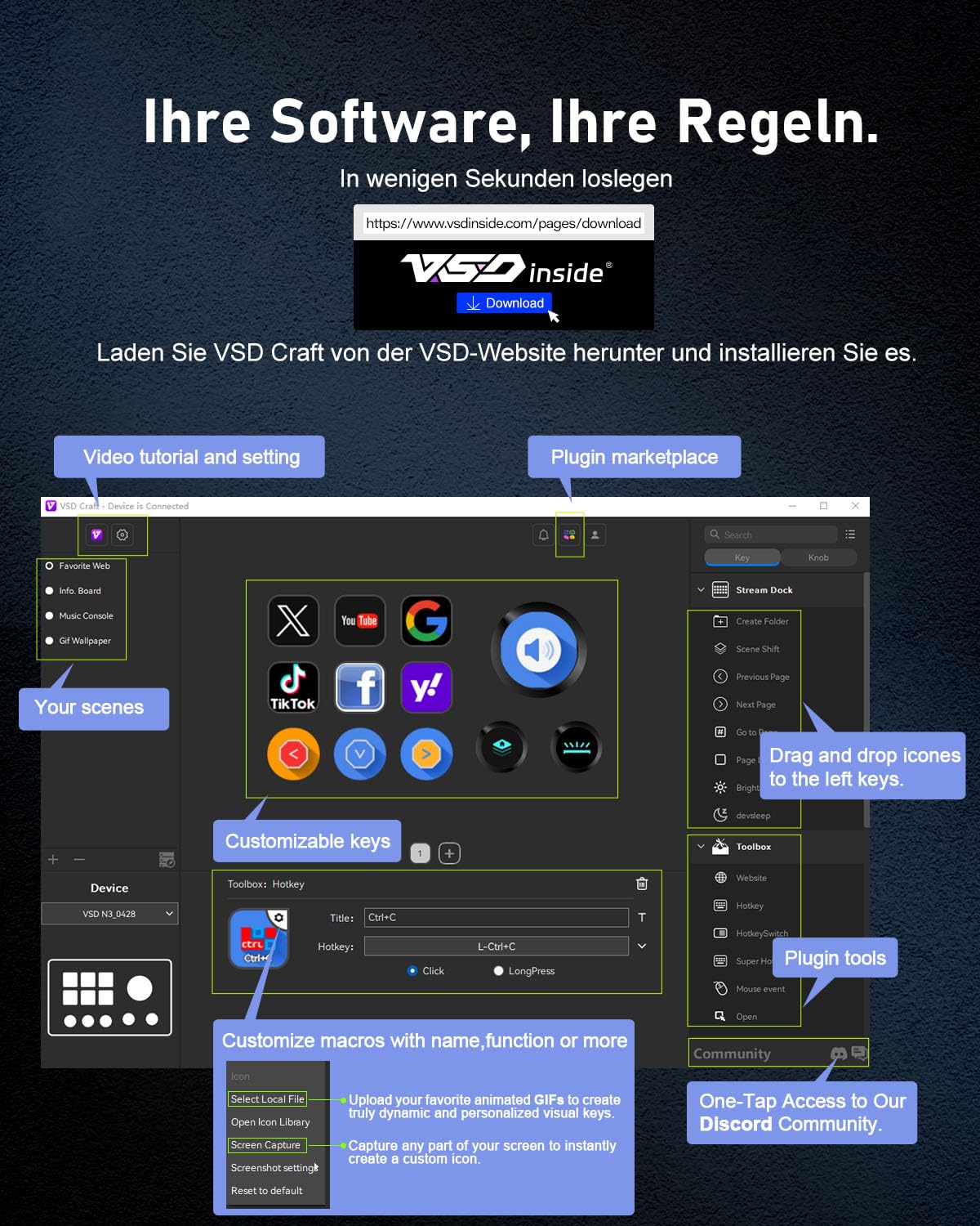 Thumbnail 5 de Basicolor N3 Stream Controller Deck