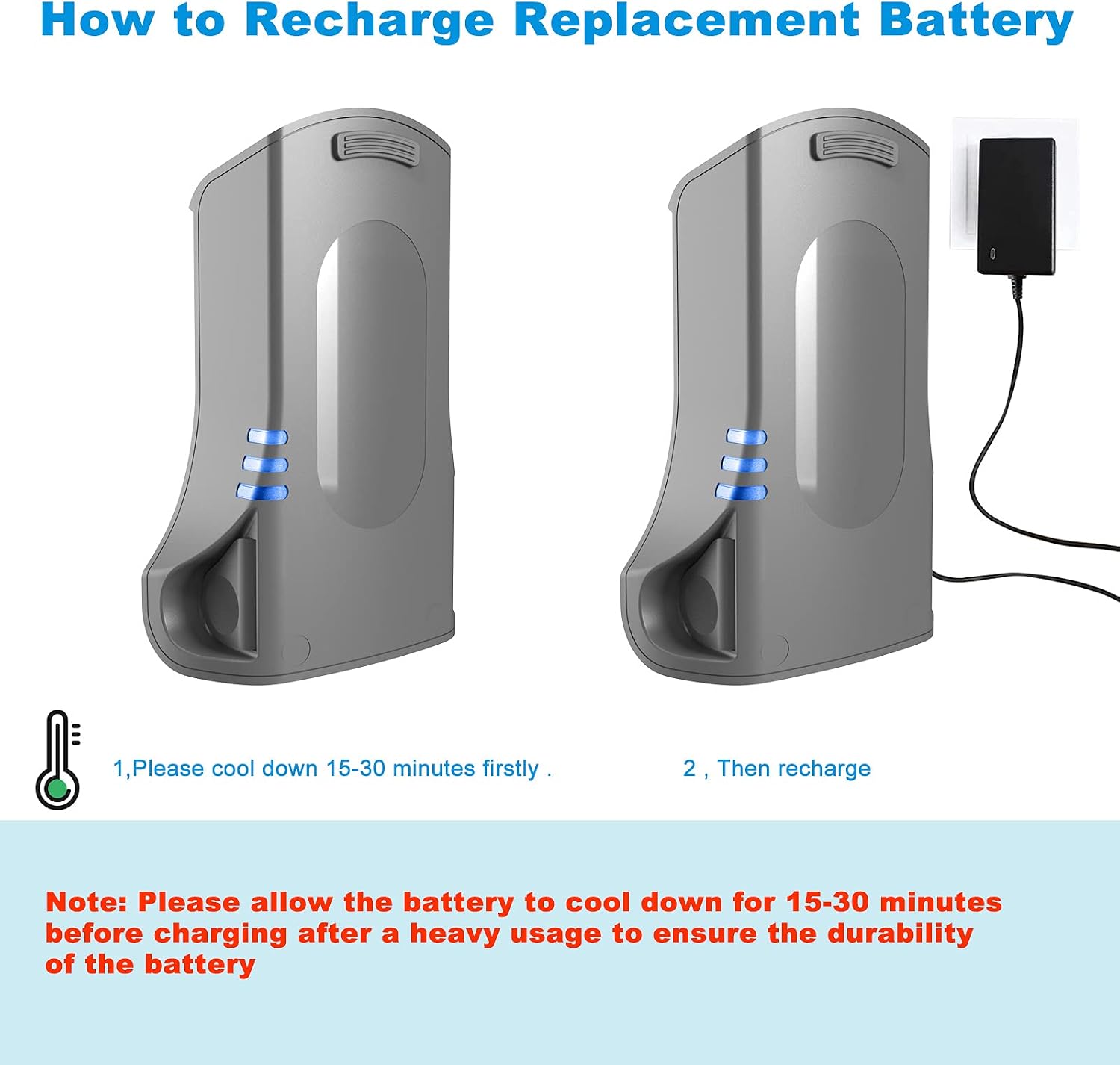 Thumbnail 2 de Wodeuibr 3.5Ah Replacement Battery for Shark XSBT700EU (25.2V) for IZ201, IZ251 and IZ462H cordless vacuums