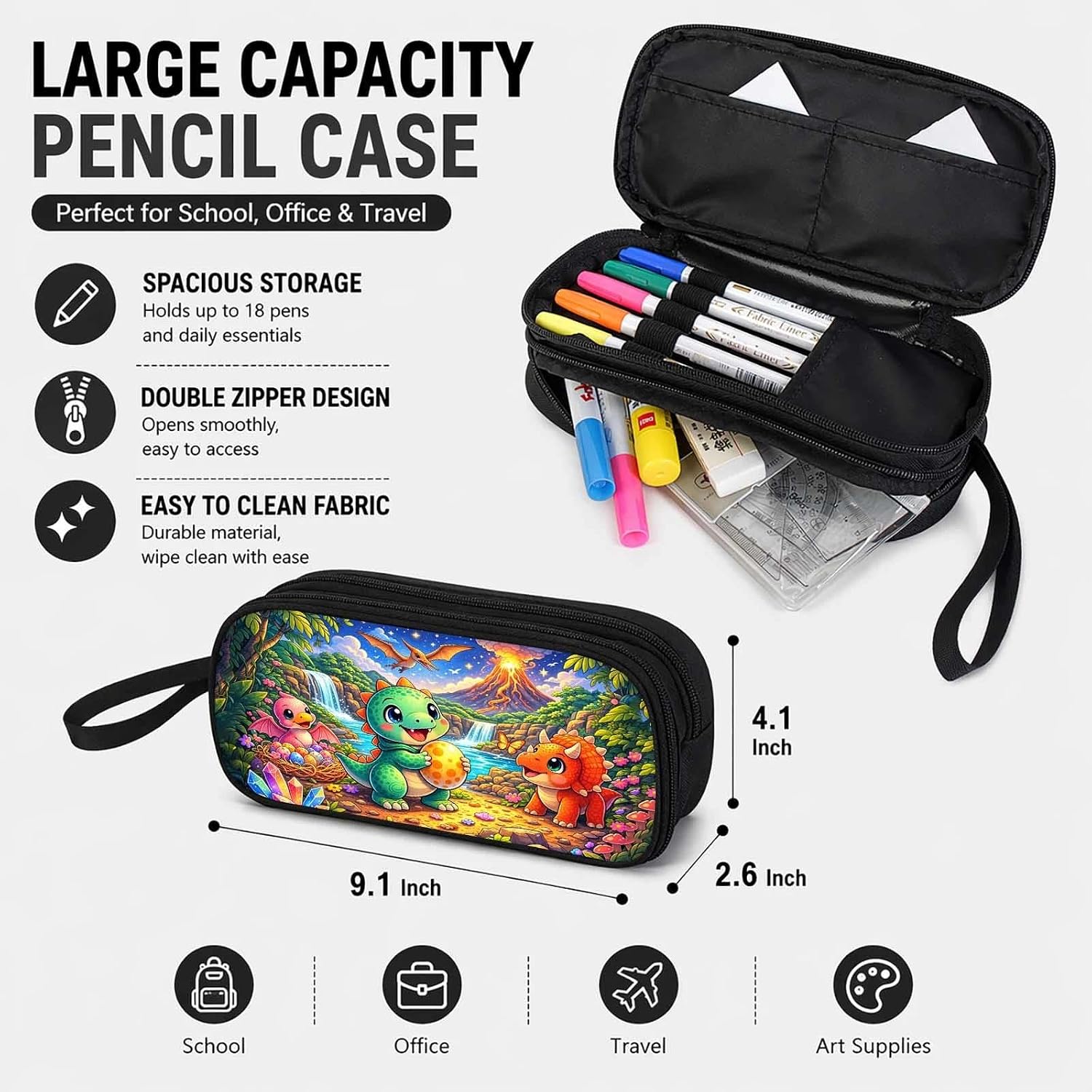 Detalle de QruKinx Kids Pencil Case, Polyester