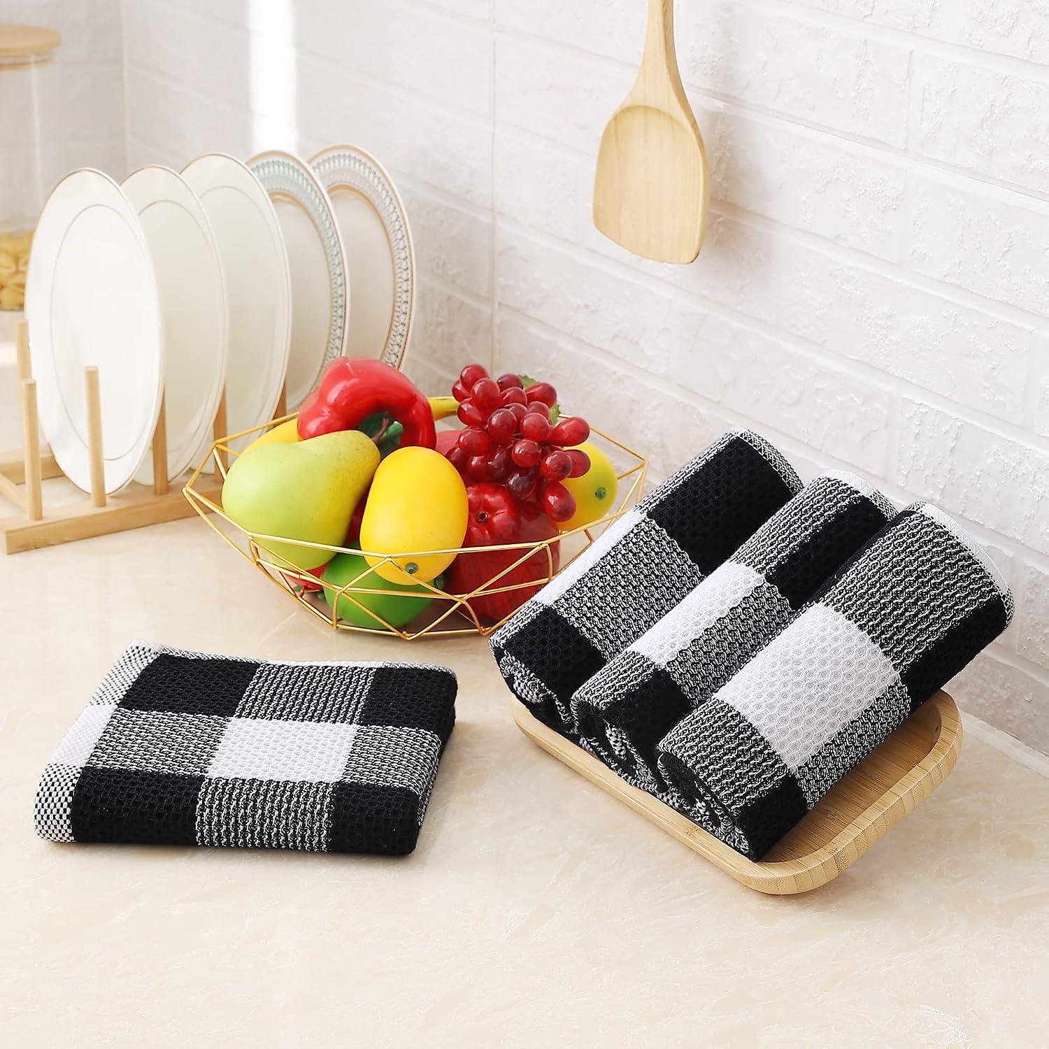 Thumbnail 4 de Homaxy Waffle Weave Kitchen Towels, 13 x 28 in 🧻