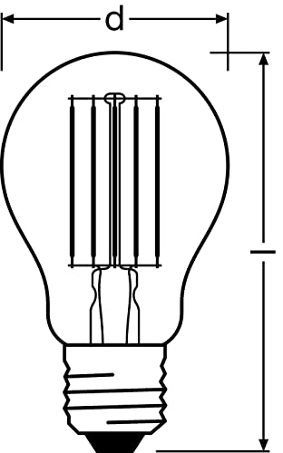 Thumbnail 1 de OSRAM Led Base Classic A100: lampada LED filament chiara, vetro, attacco E27 (2700K)