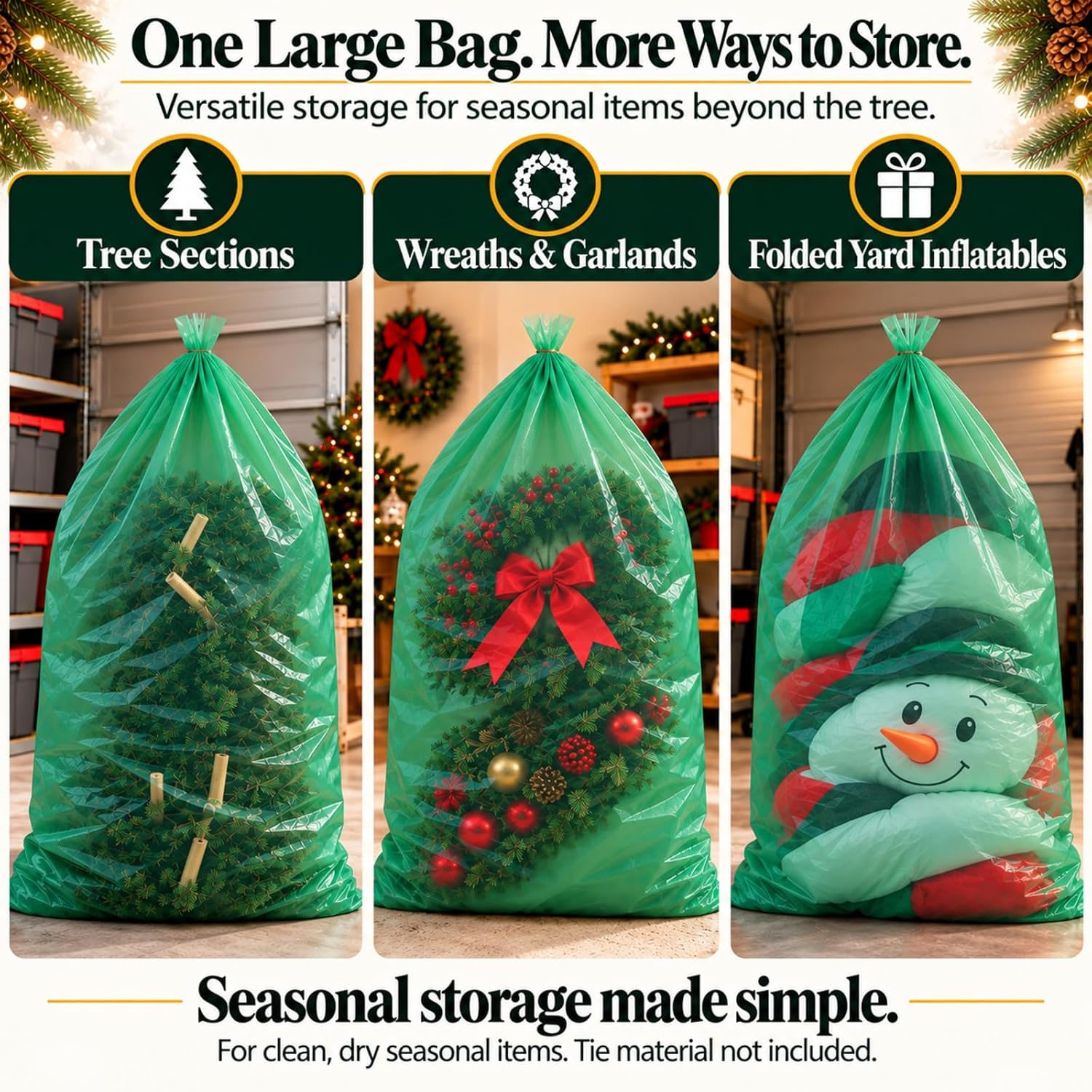 Thumbnail 6 de CHUPER Green Upright Christmas Tree Storage Bag 9ft 🎄