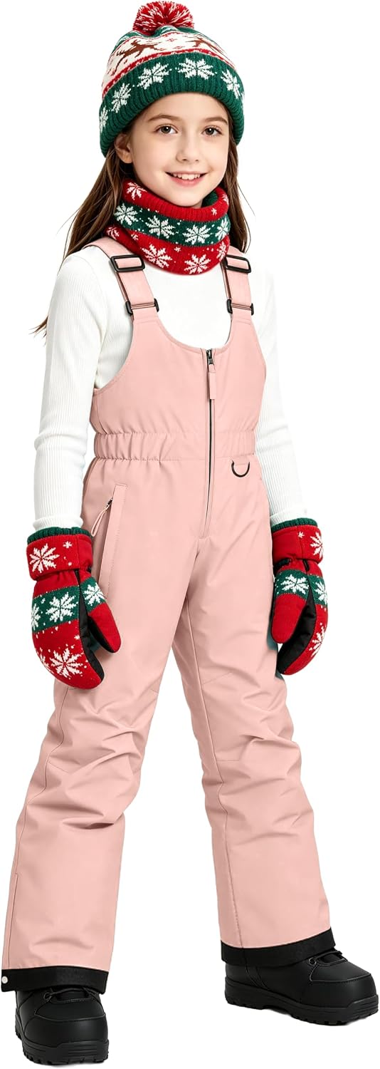 Detalle de Wantdo QT005 Girls’ Insulated Ski Bib Pants, 10,000 mm Waterproofing