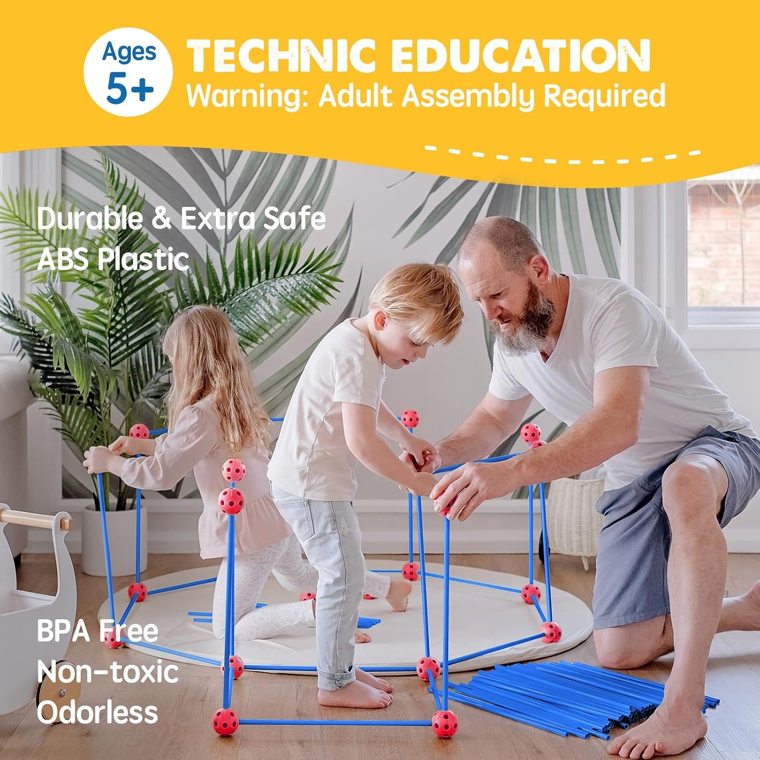 Thumbnail 3 de Tiny Land Fort Building Kit for Kids (130 Piece) – STEM Building Toy