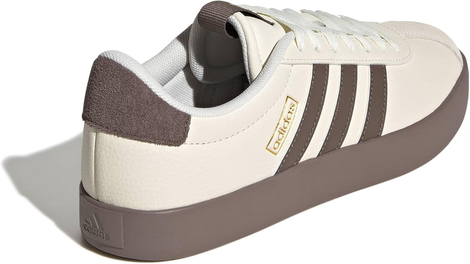 Thumbnail 4 de adidas Damen Vl Court 3.0 Shoes – Off White / Earth Strata / Gold met. (Größe 39 1/3 EU)