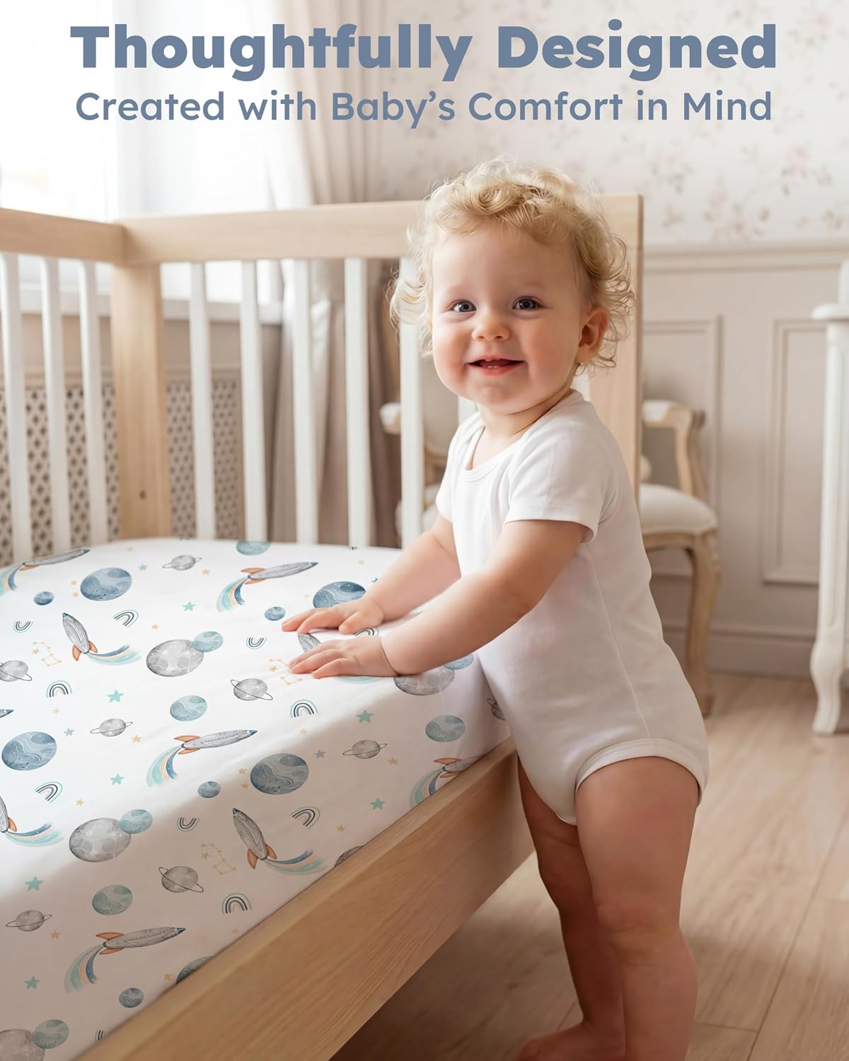 Detalle 2 de Nyessmee Crib Sheets 52 x 28 Inches