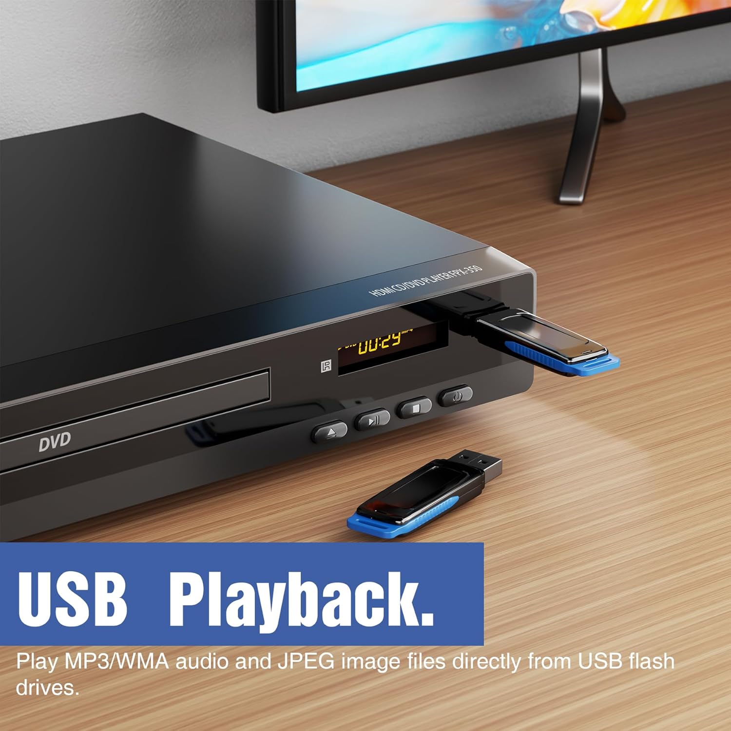 Thumbnail 4 de Nodrax FlexaPlay Region-Free HDMI DVD Player (1080p Upscaling, USB, Mini Compact Design)
