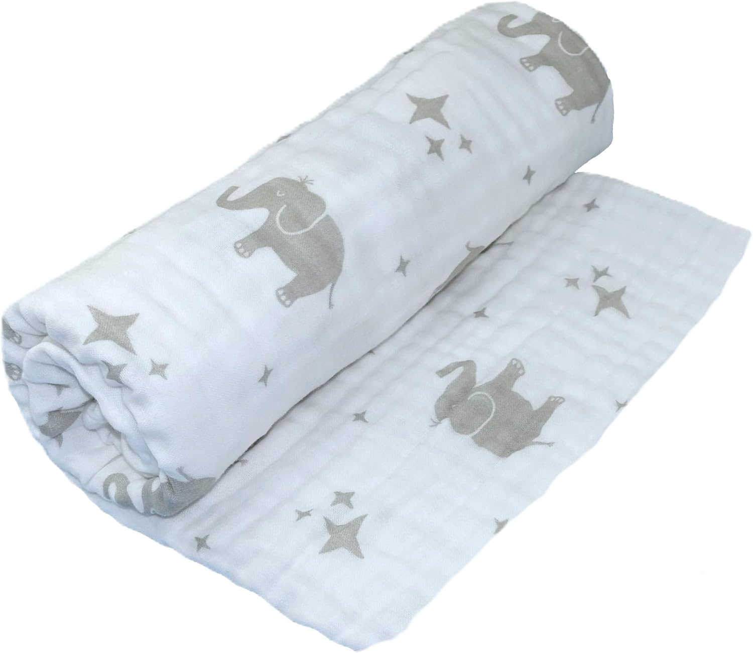 Thumbnail 4 de MuslinZ Muslin Cloths for Baby (Elephant) – 6 Pack Large 70x70cm Pure Cotton Squares