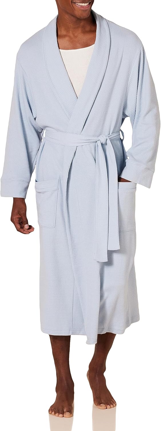 Thumbnail 6 de Amazon Essentials Men's Lightweight Cotton Waffle Bathrobe (Big & Tall)