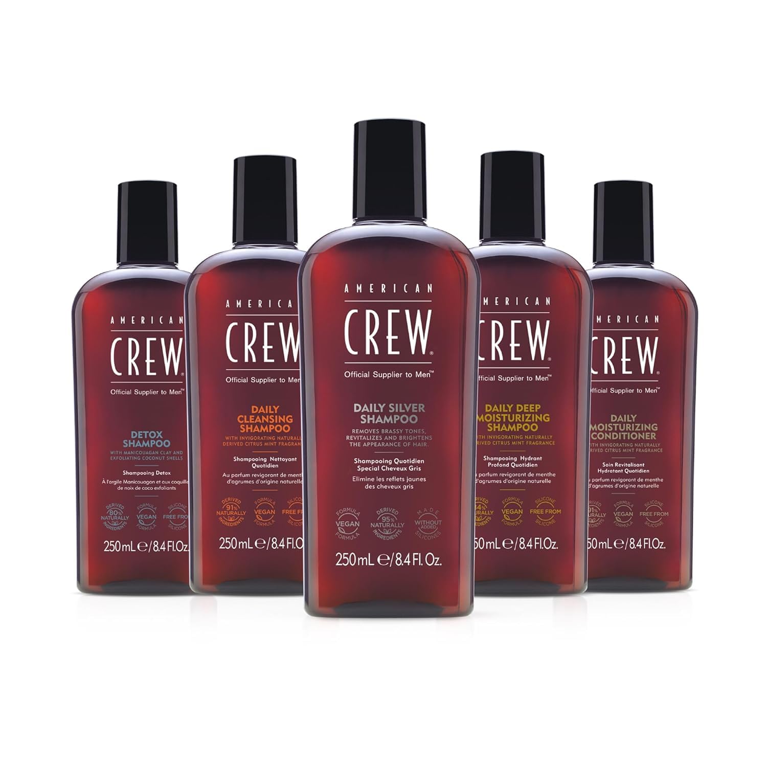 Thumbnail 6 de AMERICAN CREW Daily Deep Moisture Shampoo (250 ml) – Pflegeshampoo ohne Silikone mit Citrus & Minze