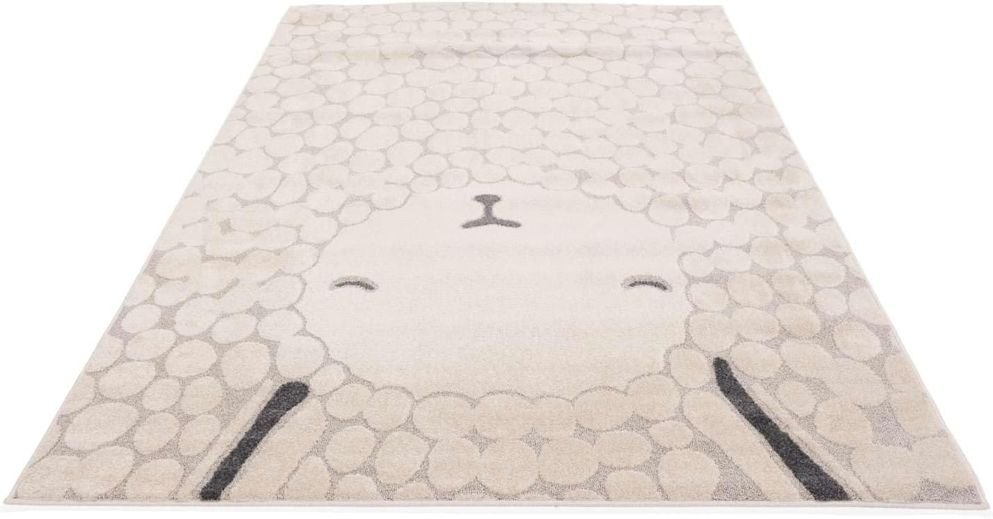 Thumbnail 2 de RugVista Lollo Lamm kids’ rug, 140 x 200 cm, greige/beige, medium pile