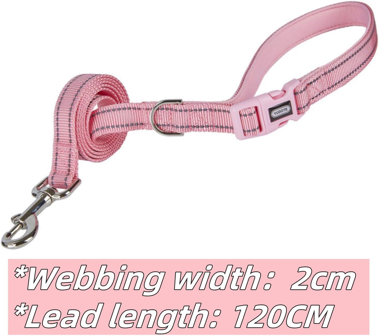 Thumbnail 4 de YUDOTE Reflective Nylon Dog Lead 120cm