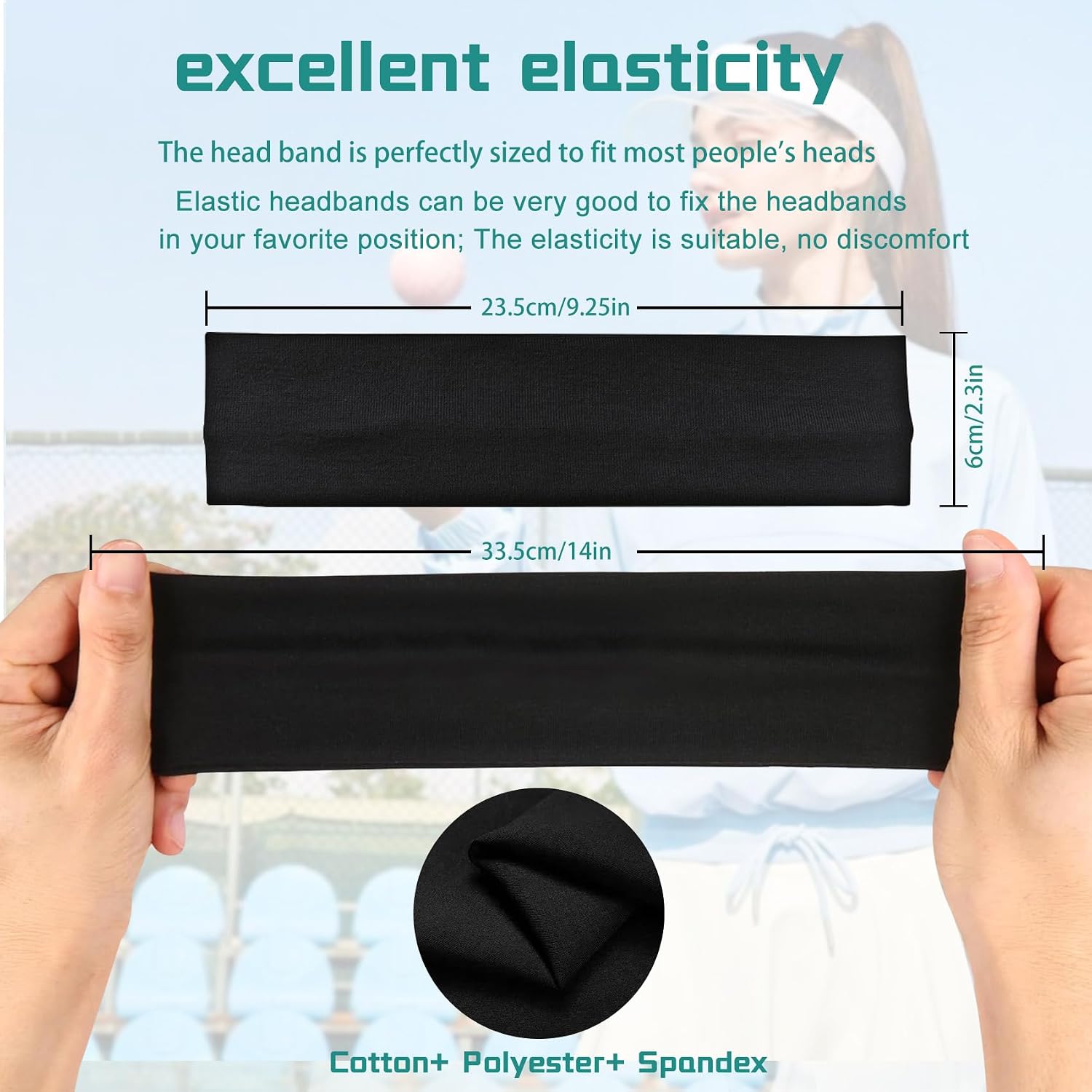 Detalle de Women's Elastic Headbands, 7-Pack