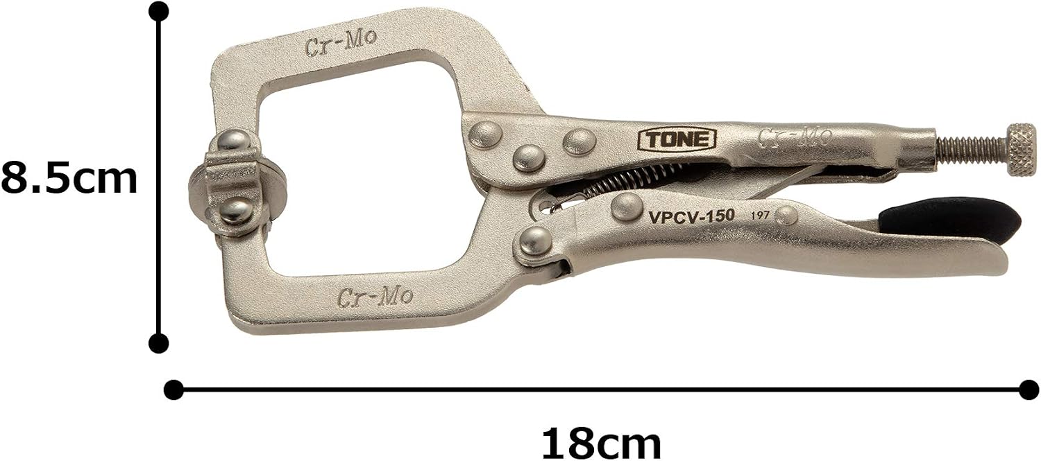 Thumbnail 5 de トネ(TONE) VPCV-150 グリッププライヤ C型スイベル・全長180mm