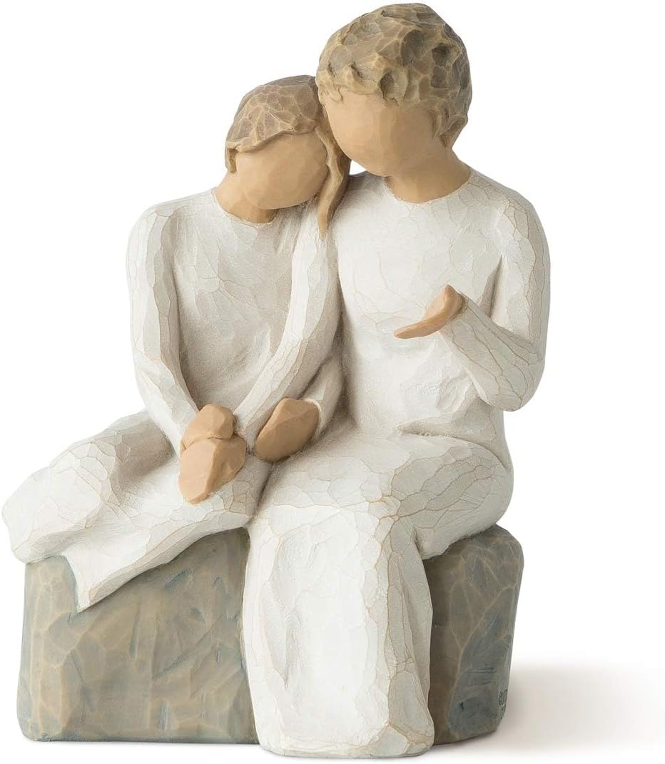 Detalle de Enesco 26244 Avec Ma Grand-Mère — Sculpture Willow Tree en résine, peinture à la main